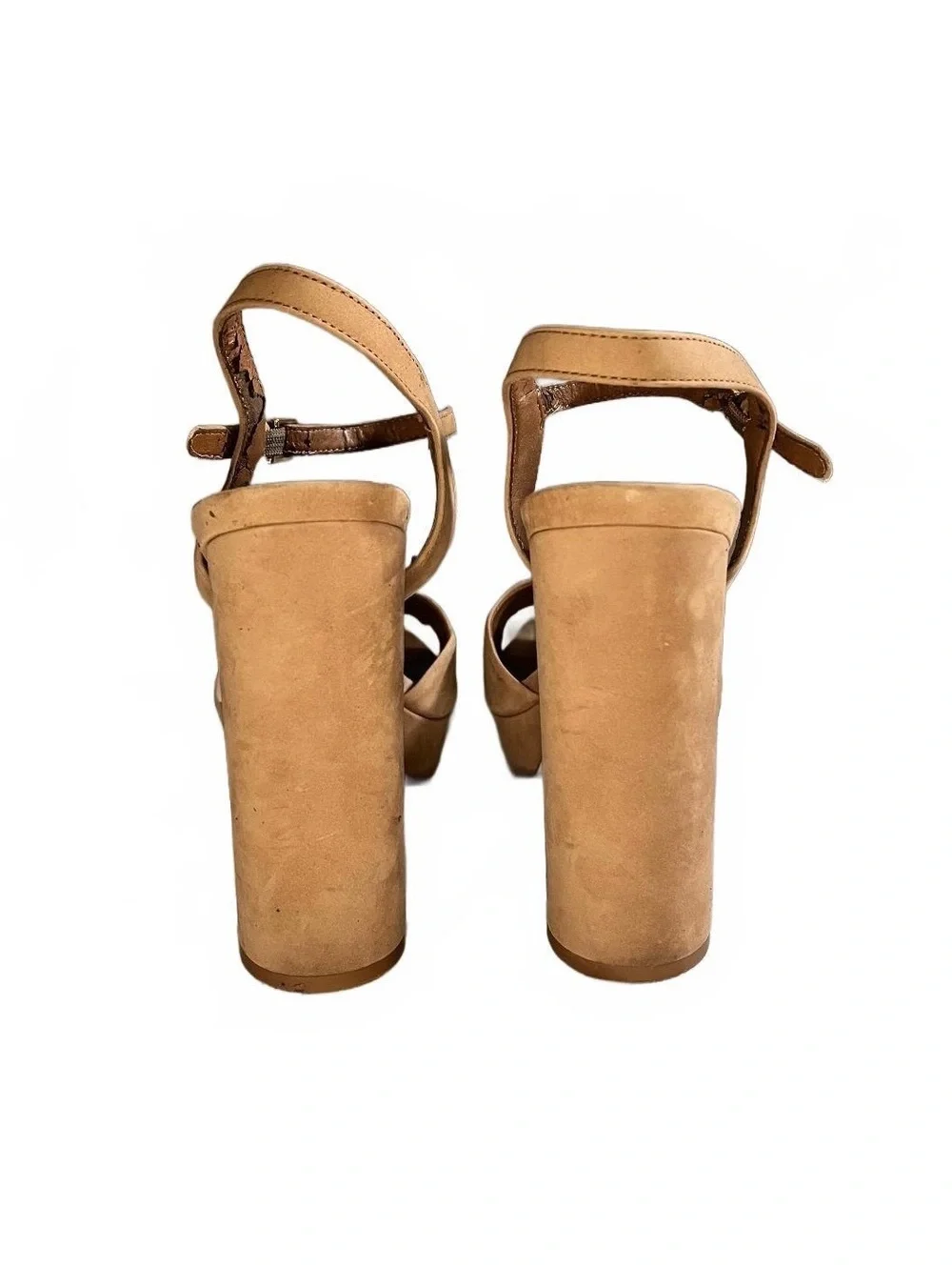 Steve Madden Tan Suede Platform Sandals Size 7.5M